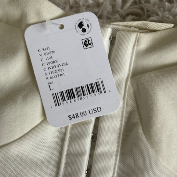 Free People E Night Rhythm Corset Bodysuit / Ivory NWT - (L) - Picture 8 of 9